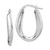 Image of 30mm Sterling Silver Polished Rhodium Plated Oval Hollow Hoop Earrings