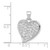 Image of Sterling Silver Polished Rhodium Plating CZ Heart Pendant
