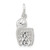Sterling Silver Polished Shiny-cut Basketball and Hoop Charm