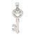 Image of Sterling Silver Polished Small Heart Key Pendant