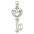 Image of Sterling Silver Polished Small Heart Key Pendant