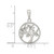 Sterling Silver Polished Tree Pendant QP4910