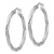 Image of 36mm Sterling Silver Polished Twisted Hinged Hoop Earrings QLE267