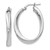 Image of 26mm Sterling Silver Polished Twisted Oval Hoop Earrings QLE253