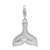 Sterling Silver Polished Whaletail w/ Lobster Clasp Charm