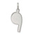 Image of Sterling Silver Polished Whistle Charm QC5123