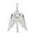 Image of Sterling Silver Polished Wings & Cross Pendant