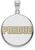 Image of Sterling Silver Purdue Large Enamel Disc Pendant by LogoArt (SS077PU)