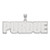 Sterling Silver Purdue Large Pendant by LogoArt (SS068PU)