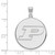 Image of Sterling Silver Purdue XL Disc Pendant by LogoArt (SS035PU)