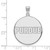 Image of Sterling Silver Purdue XL Disc Pendant by LogoArt (SS078PU)