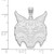 Image of Sterling Silver Quinnipiac University XL Pendant by LogoArt