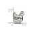 Sterling Silver Reflections Chicken Bead QRS381