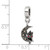 Sterling Silver Reflections Marcasite Cat & Moon Dangle Bead