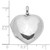 Image of Sterling Silver Rhodium Plated 20mm Polished Sparkle Heart Locket Pendant