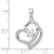 Image of Sterling Silver Rhodium Plated CZ Heart Pendant QP2797