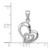 Image of Sterling Silver Rhodium Plated CZ Heart Pendant QP2798