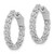 Image of 20mm Sterling Silver Rhodium Plated CZ In and Out Hoop Earrings QE11266