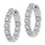 Image of 21mm Sterling Silver Rhodium Plated CZ In and Out Hoop Earrings QE11268