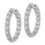 Image of 28mm Sterling Silver Rhodium Plated CZ In and Out Oval Hoop Earrings QE11269