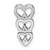 Image of Sterling Silver Rhodium Plated CZ Multi Hearts Slide Pendant