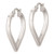 Image of 23mm Sterling Silver Rhodium Plated Heart Hoop Earrings QE8767