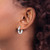 16mm Sterling Silver Rhodium Plated Hoop Earrings QE8105