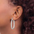 Image of 38mm Sterling Silver Rhodium Plated Oval Hoop Earrings QE8275