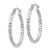 Image of 25mm Sterling Silver Rhodium Plated Shiny-Cut 2X25mm Hoop Earrings