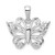 Image of Sterling Silver Rhodium Plated Shiny-cut Butterfly Pendant