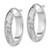 Image of 24mm Sterling Silver Rhodium Plated Shiny-Cut Oval Hoop Earrings QE8261