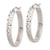 Image of 27mm Sterling Silver Rhodium Plated Shiny-Cut Oval Hoop Earrings QE8263