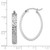 Image of 27mm Sterling Silver Rhodium Plated Shiny-Cut Oval Hoop Earrings QE8263