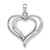 Image of Sterling Silver Rhodium Plated Stellux Synthetic Crystal Heart Pendant