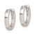 Image of 10mm Sterling Silver Rhodium Polished Hinged Hoop Earrings QE8491