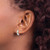 Image of 13mm Sterling Silver Rhodium Polished Hinged Hoop Earrings QE8492