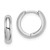 Image of 13mm Sterling Silver Rhodium Polished Hinged Hoop Earrings QE8492