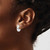 Image of 13mm Sterling Silver Rhodium Polished Hinged Hoop Earrings QE8493