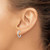 Image of 14mm Sterling Silver Rhodium Polished Hoop Earrings QE8552