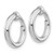 Image of 14mm Sterling Silver Rhodium Polished Hoop Earrings QE8557