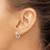 Image of 14mm Sterling Silver Rhodium Polished Hoop Earrings QE8557