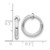 Image of 14mm Sterling Silver Rhodium Polished Hoop Earrings QE8557