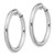 Image of 31mm Sterling Silver Rhodium Polished Hoop Earrings QE8559