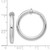 Image of 27mm Sterling Silver Rhodium Polished Hoop Earrings QE8560