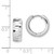 Image of 14mm Sterling Silver Rhodium Polished Textured Hinged Hoop Earrings QE8506