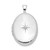 Image of Sterling Silver Rhodium-plated & Diamond Polished 19mm Oval Locket Pendant