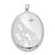 Image of Sterling Silver Rhodium-plated & Diamond w/ Footprints 34mm Oval Locket Pendant
