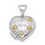 Image of Sterling Silver Rhodium-plated & Gold-tone Floral Mom Heart Locket Pendant