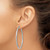 Image of 52mm Sterling Silver Rhodium-Plated 2.5mm Satin & Shiny-Cut Hoop Earrings QE4432 Image of 52mm Sterling Silver Rhodium-Plated 2.5mm Satin & Shiny-Cut Hoop Earrings QE4432