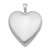 Image of Sterling Silver Rhodium-plated 20mm Floral Border Heart Locket Pendant 320